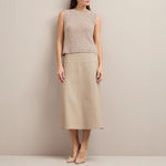 Jeanette Alpaca Blend Sleeveless Knit in Taupe