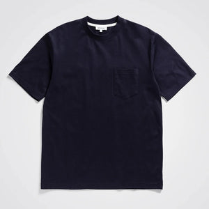 Johannes Organic Pocket T Shirt in Dark Navy