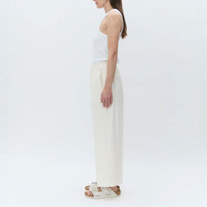 Jonah Classic Gabardine Trousers in Ivory