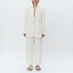 Jonah Classic Gabardine Trousers in Ivory