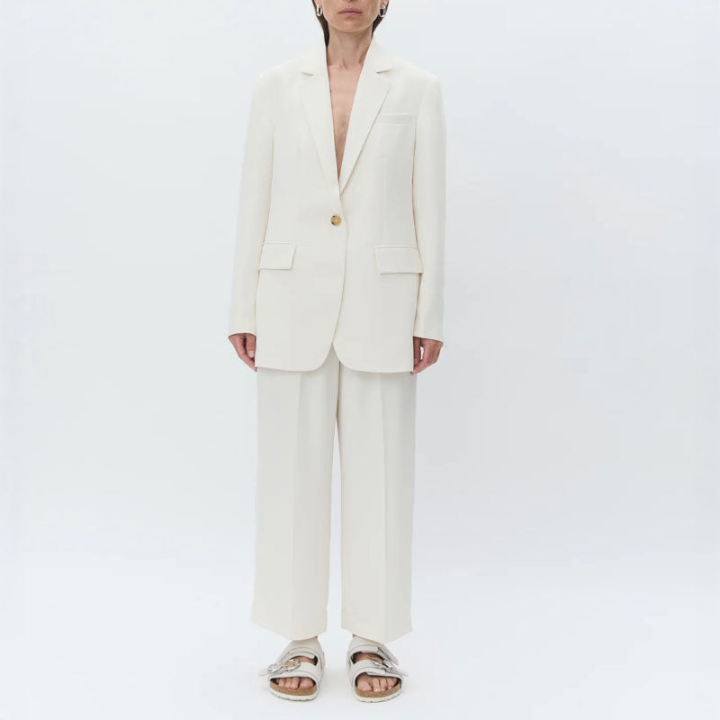 Jonah Classic Gabardine Trousers in Ivory