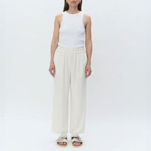 Jonah Classic Gabardine Trousers in Ivory