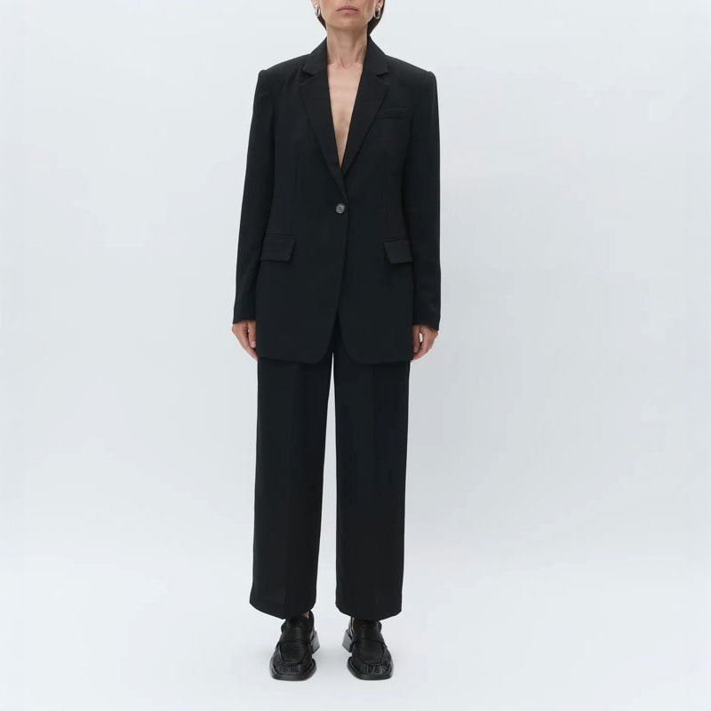 Jonah Classic Gabardine Trousers in Black