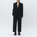 Jonah Classic Gabardine Trousers in Black