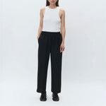 Jonah Classic Gabardine Trousers in Black