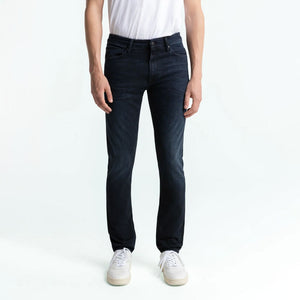 John Slim Leg Jeans in Blue/Black Worn