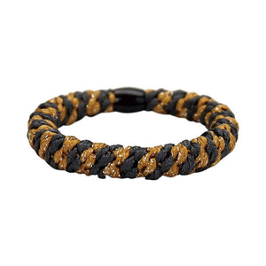 BLACK COLOUR Kally Hair Elastic in Gold Curry Grey