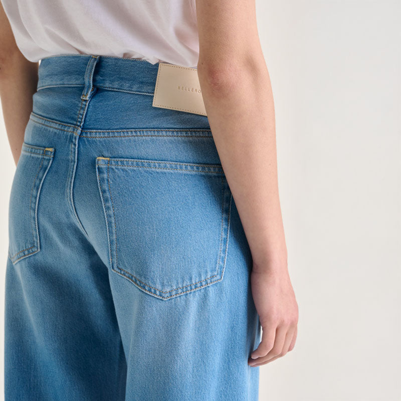 Kansas Wide Leg Jeans in Light Blue Bleach