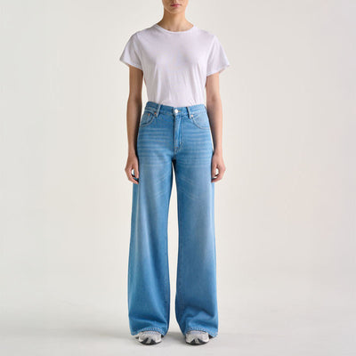 BELLEROSE Kansas Wide Leg Jeans in Light Blue Bleach