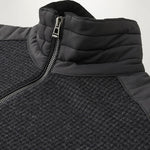 Kelby Zip Up Cardigan in Black/Charcoal