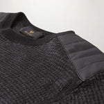 Kerrigan Crewneck Jumper in Black/Charcoal