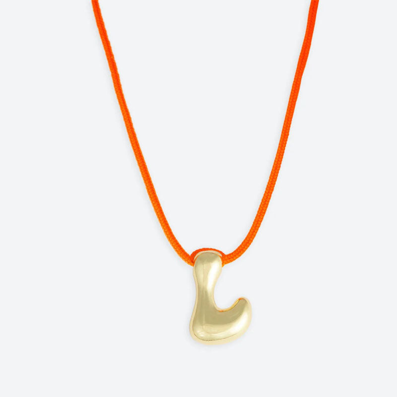 LA MOME BIJOU L Initial Joy Letter Necklace in Gold