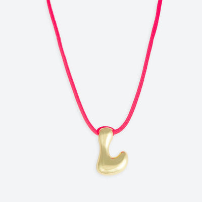 LA MOME BIJOU L Initial Joy Letter Necklace in Gold