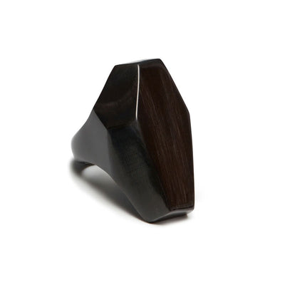 BRANCH JEWELLERY Abstract Horn Ring in Black