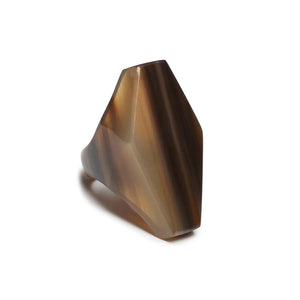 Abstract Horn Ring in Brown Natural