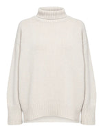 Perle 3 Roll Neck Merino Cashmere Jumper in Silver Lining