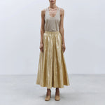 ALYSI Light Shiny Skirt in Gold