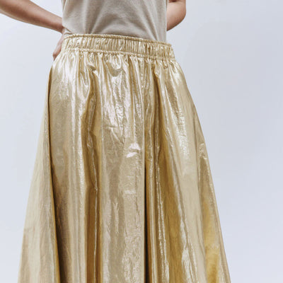 ALYSI Light Shiny Skirt in Gold