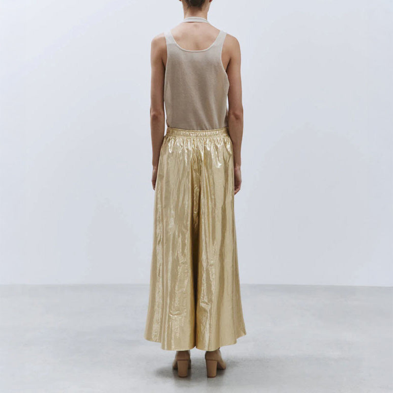 ALYSI Light Shiny Skirt in Gold