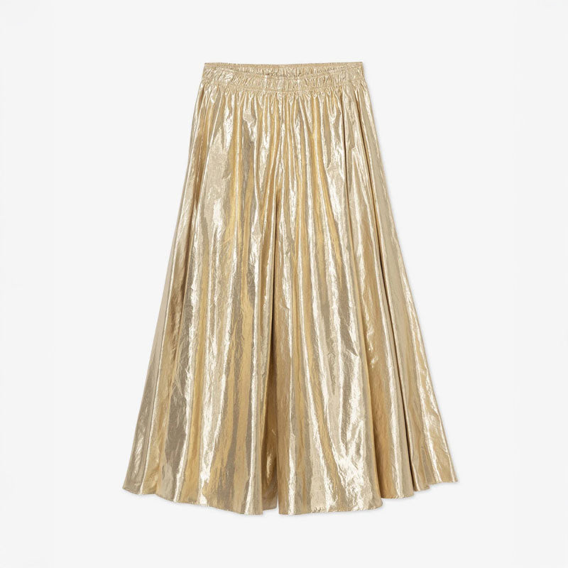 ALYSI Light Shiny Skirt in Gold