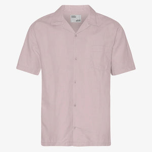 Linen S/S Shirt in Faded Pink