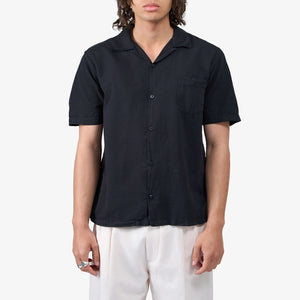 Linen S/S Shirt in Seaside Blue