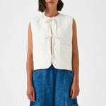 SEVENTY & MOCHI Aria Vest in Ecru