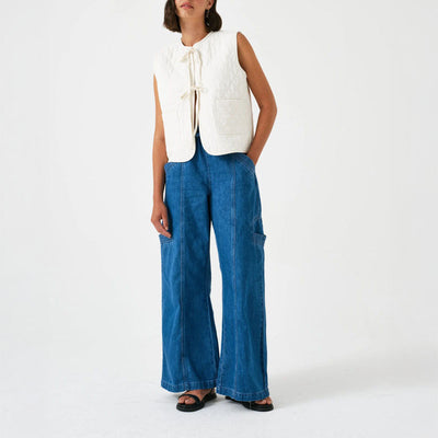 SEVENTY & MOCHI Aria Vest in Ecru