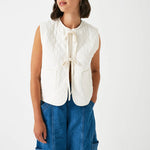 SEVENTY & MOCHI Aria Vest in Ecru