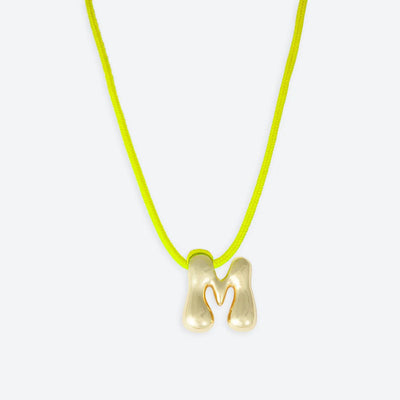 LA MOME BIJOU M Initial Joy Letter Necklace in Gold