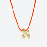 LA MOME BIJOU M Initial Joy Letter Necklace in Gold