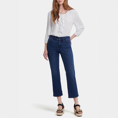 NYDJ Marilyn Straight Ankle Jeans in Ibiza Blues