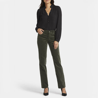 Marilyn Straight Leg Corduroy Jeans in Vine Leaf