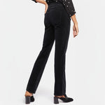 Marilyn Straight Leg Corduroy Jeans in Black