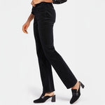 Marilyn Straight Leg Corduroy Jeans in Black