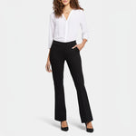 Pull On Flare Leg Trousers in Black