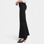 Pull On Flare Leg Trousers in Black