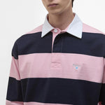 BARBOUR Newgate OS Rugby Shirt in Light Pink