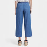 Jayne Pull On Wide Leg Ankle Jeans in Everly