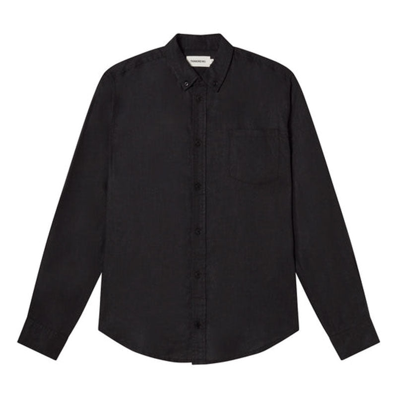 THINKING MU Hemp Ant Shirt in Black