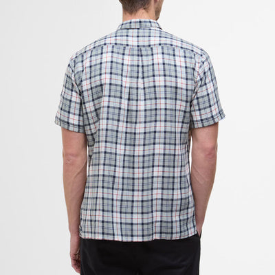 BARBOUR Midfield Tartan Summerfit Shirt in Bleached Pine Tartan