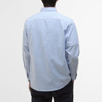 BARBOUR Striped Dunand OS Fit Oxford Shirt in Sky Blue