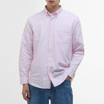 BARBOUR Striped Dunand OS Fit Oxford Shirt in Pink