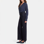 Teresa Wide Leg 1/2 Hem Jeans in Magical