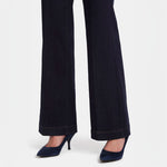 Teresa Wide Leg 1/2 Hem Jeans in Magical