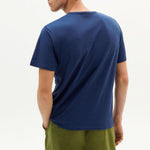 THINKING MU Hemp T Shirt in Blue Night