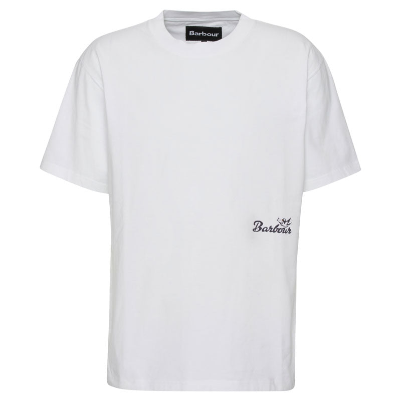 BARBOUR Regence OS Fit Graphic T-Shirt in White