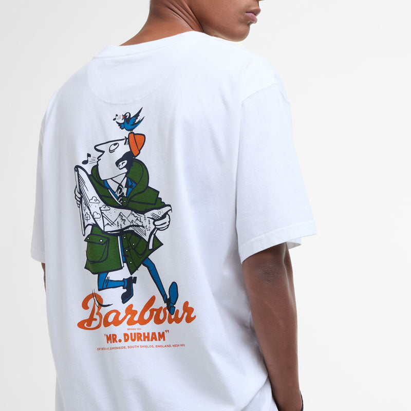 BARBOUR Regence OS Fit Graphic T-Shirt in White