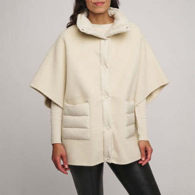 Mel Wool Cape in Birch