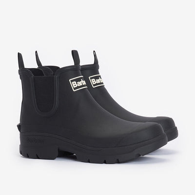 BARBOUR Mens Nimbus Chelsea Welly Boots in Black